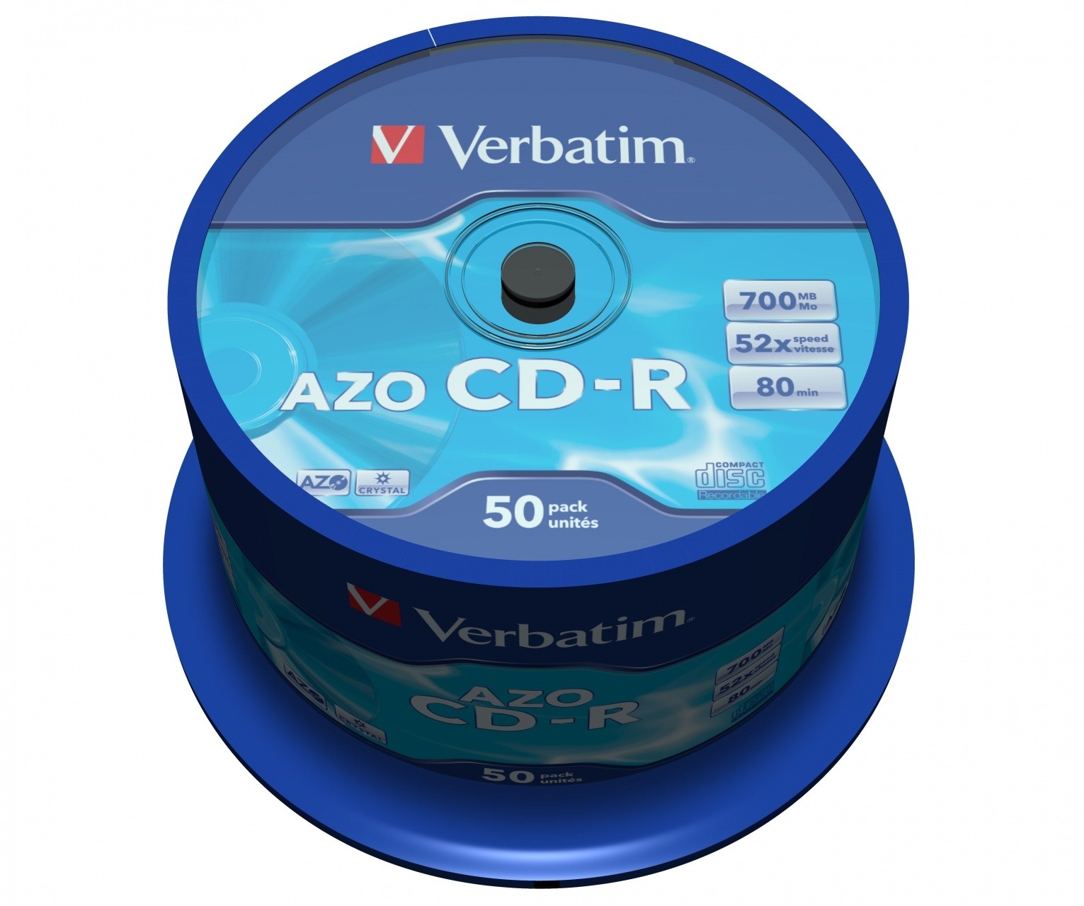 Verbatim CD-R AZO Crystal 700 MB 50 pezzo(i)