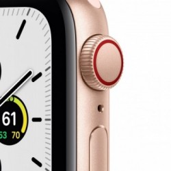 Apple Watch SE GPS + Cellular, 40mm in alluminio oro con cinturino Sport Rosa sabbia