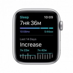 Apple Watch SE GPS + Cellular, 44mm in alluminio argento con cinturino Sport Loop Deep navy