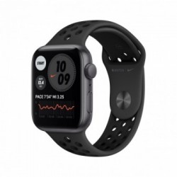 Apple Watch Nike SE GPS, 44mm in alluminio grigio siderale con cinturino Sport Nike Antracite/Nero