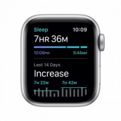 Apple Watch Nike SE GPS + Cellular, 40mm in alluminio argento con cinturino Sport Nike Platino/Nero