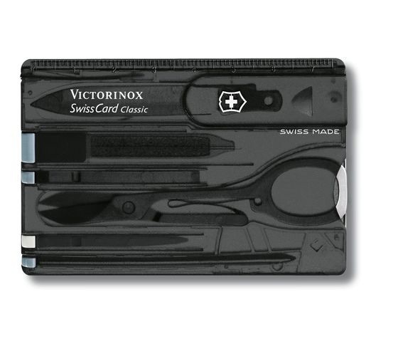 Victorinox SwissCard Classic astuccio make-up e manicure Nero, Trasparente ABS sintetico