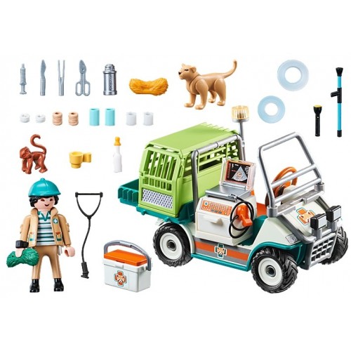 Playmobil Zoo-Tierarzt mit Fahrzeug