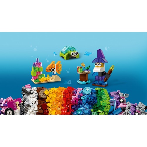 LEGO Classic Mattoncini trasparenti creativi -...