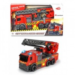 Simba Sos Fire Rescue Cm. 23 Rosenbauer Con Luci E Suoni, Scala Estensibile E Parti Mobili