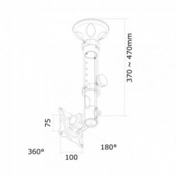 Newstar Supporto da soffitto per schermi LCD/LED/TFT
