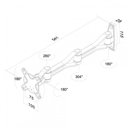 Newstar Supporto a parete per monitor/TV
