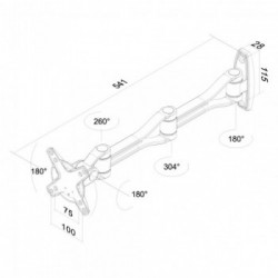 Newstar Supporto a parete per monitor/TV