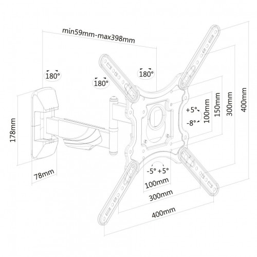 Newstar Supporto a parete per TV