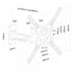 Newstar Supporto a parete per TV