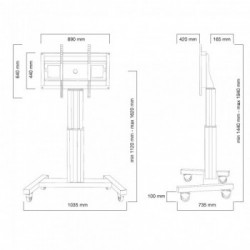 Newstar Mobiletto portatile per TV