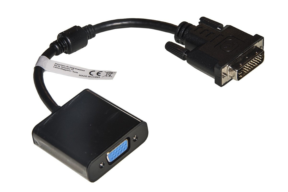 Link Accessori LKADAT121 cavo di interfaccia e adattatore DVI-D (24+1) VGA Nero