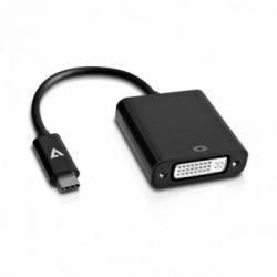 V7 USB-C maschio a DVI-D femminile nero dell'adattatore