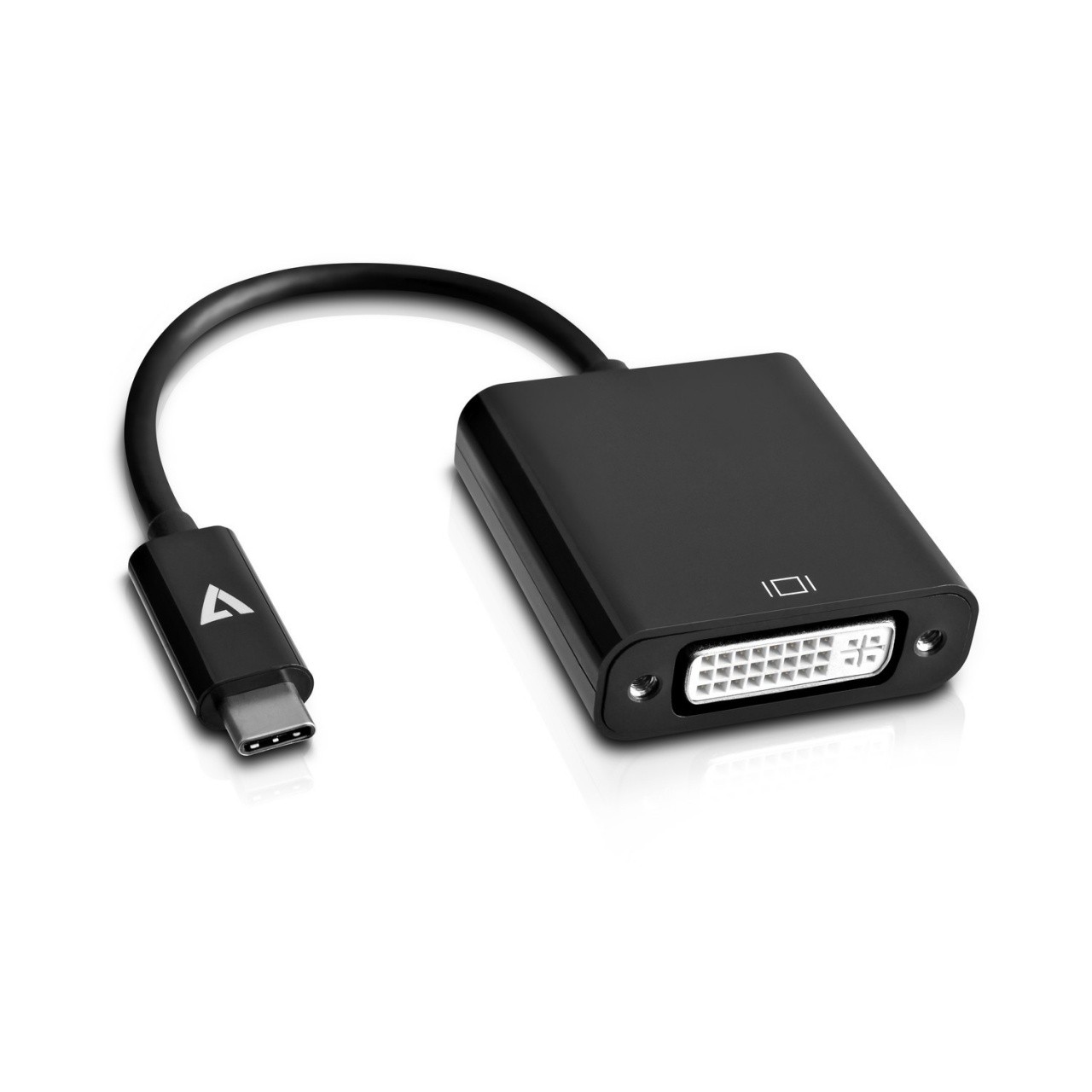 V7 USB-C maschio a DVI-D femminile nero dell'adattatore