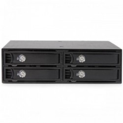 StarTech.com Backplane mobile per rack hot-swap 5,25" a 4 alloggiamenti HDD SATA/SAS da 2,5" - 6 Gbps
