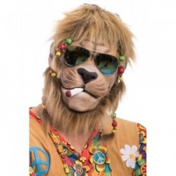 Carnival Toys Maschera Leone Hippie In Lattice C/Criniera E Occhiali C/Cav.