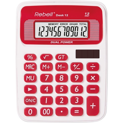 Rebell Desk 12 calcolatrice Desktop Calcolatrice di base Rosso