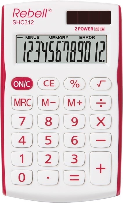 Rebell SHC312 calcolatrice Tasca Calcolatrice di base Rosso