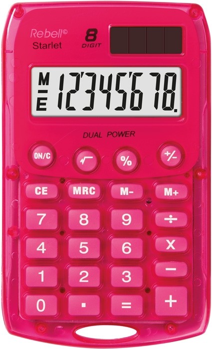 Rebell Starlet PK calcolatrice Tasca Calcolatrice di base Rosa
