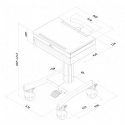 Newstar La medico portatile carrello