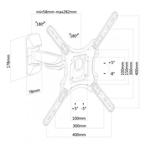 Newstar Supporto a parete per TV