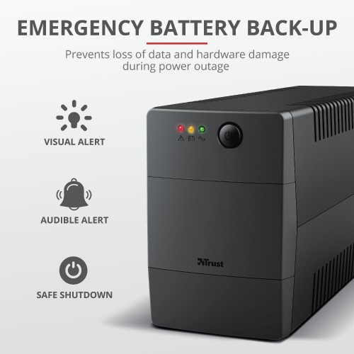 Trust Paxxon 800 VA 480 W 2 presa(e) AC