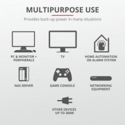 Trust Paxxon 800 VA 480 W 2 presa(e) AC