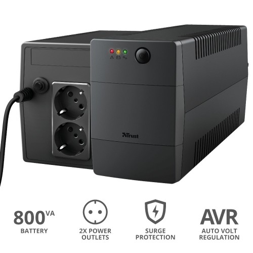 Trust Paxxon 800 VA 480 W 2 presa(e) AC