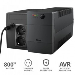 Trust Paxxon 800 VA 480 W 2 presa(e) AC