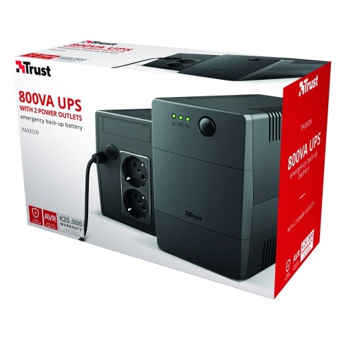 Trust Paxxon 800 VA 480 W 2 presa(e) AC