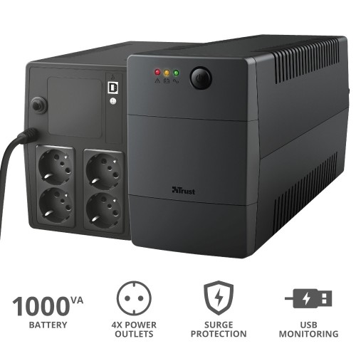 Trust Paxxon 1000 VA 600 W 4 presa(e) AC