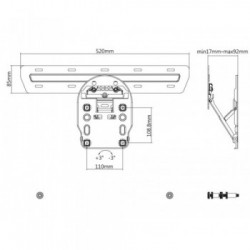 Multibrackets 5464 Supporto TV a parete 165,1 cm (65") Nero