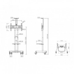 Multibrackets 2319 Supporto per display espositivi 152,4 cm (60") Nero