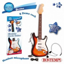 Bontempi Chitarra elettrica con presa MP3 cavetto incluso