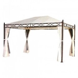 Gazebo Ferro 3x4x1,9 mt Oregon Pvc con tende+zanzariere.