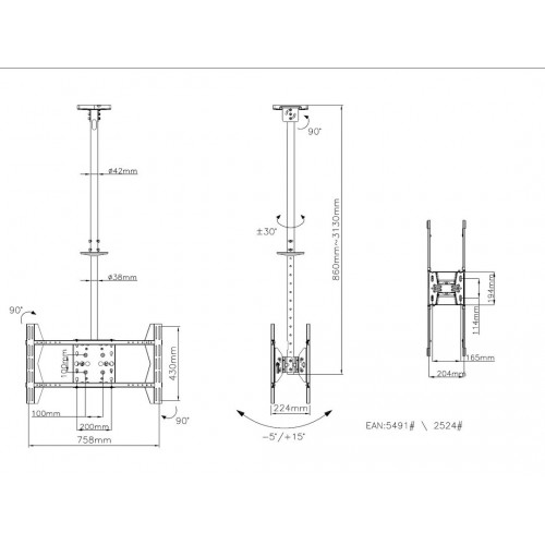 Multibrackets 5491 Supporto per display...