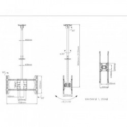 Multibrackets 5491 Supporto per display espositivi 177,8 cm (70") Nero