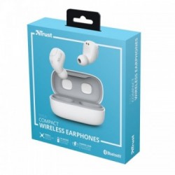 Trust Nika Compact Cuffia Auricolare Bluetooth Bianco