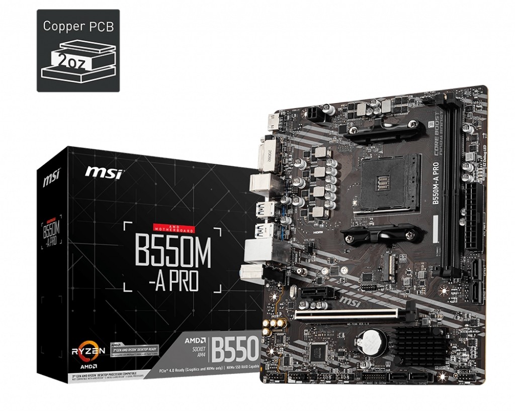 MSI B550M-A PRO scheda madre AMD B550 Presa AM4 micro ATX