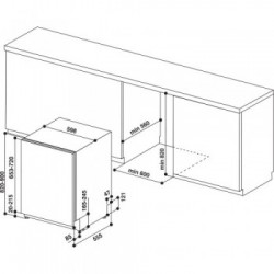 Indesit DIE 2B19 A - Lavastoviglie da Incasso a Scomparsa Totale, 13 Coperti, Classe F (A+)