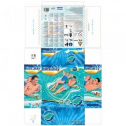 Bestway 43045 galleggiante da piscina e da spiaggia Blu, Multicolore Vinile Materassino galleggiante