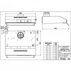 Faber TCH04 PLUS SS16A 741 - Cappa Aspirante ad Incasso, 295 m3/h, 60 cm, Classe D, Nero, Acciaio , FUN 300.0557.489 