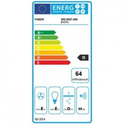 Faber TCH04 PLUS SS16A 741 - Cappa Aspirante ad Incasso, 295 m3/h, 60 cm, Classe D, Nero, Acciaio , FUN 300.0557.489 