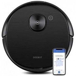 Ecovacs DEEBOT OZMO T8 AIVI - Robot Aspirapolvere e Lavapavimenti, Tecnologia AIVI, Tecnologia OZMO Pro, Stream Video Live