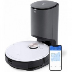 Ecovacs DEEBOT OZMO T8+ - Robot Aspira e Lavapavimenti, Stazione di Svuotamento Automatico, Potente Aspirazione e Lavaggio