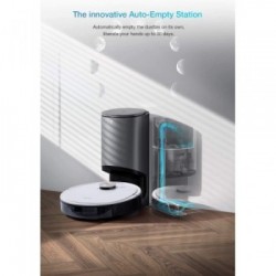 Ecovacs DEEBOT OZMO T8+ - Robot Aspira e Lavapavimenti, Stazione di Svuotamento Automatico, Potente Aspirazione e Lavaggio