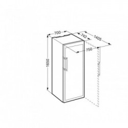Liebherr WKt 4552 - Cantina Vini Freestanding Climatizzata, 201 Bottiglie, 435 Litri, Classe F, 165 x 70 x 74.2 cm