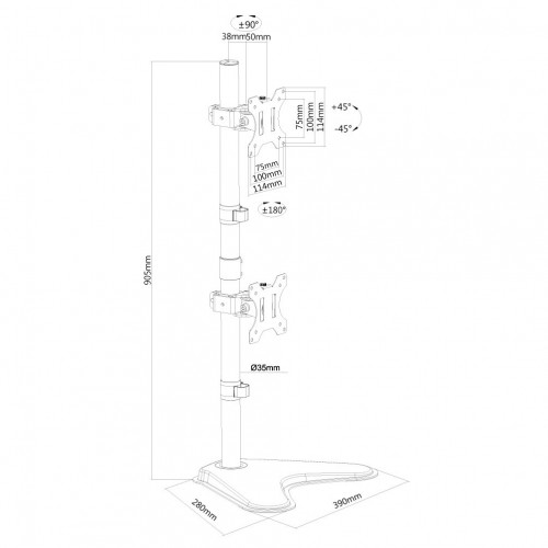 Newstar Supporto da scrivania per monitor