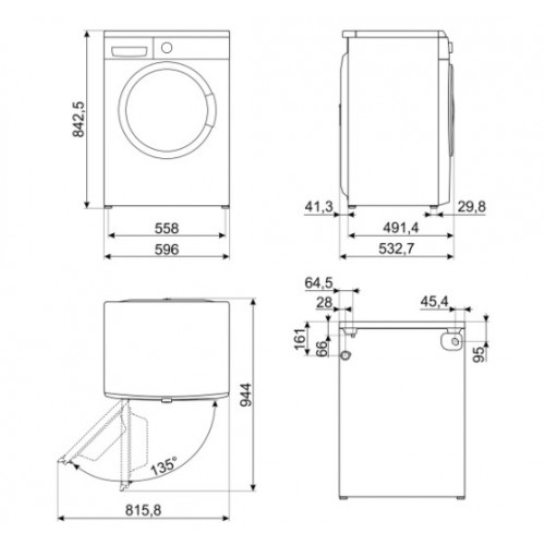Smeg LBW60IT - Lavatrice a Carica Frontale, 6...