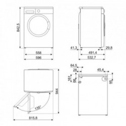 Smeg LBW60IT - Lavatrice a Carica Frontale, 6 Kg, 1000 Giri, Classe D